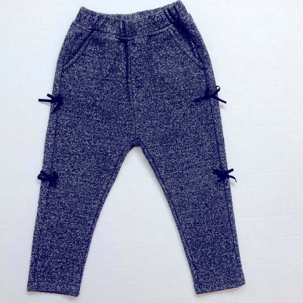 Zara Baby Black Pants with Bows, Size 3/4Y
